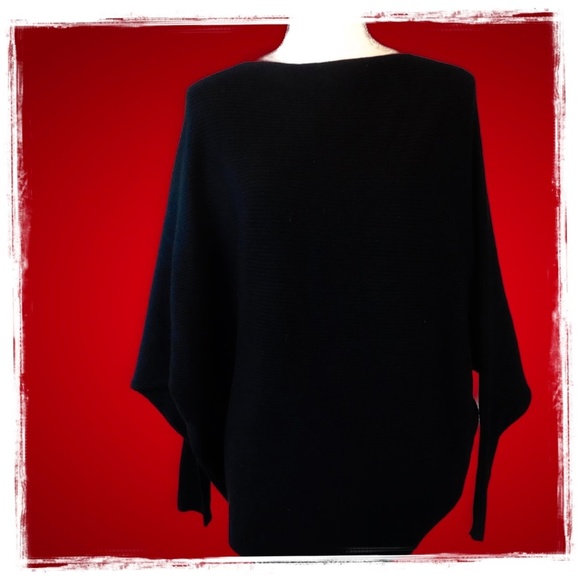 Joan Vass Tops - NWT joan vass NY Black Batwing Sleeve Sweater M